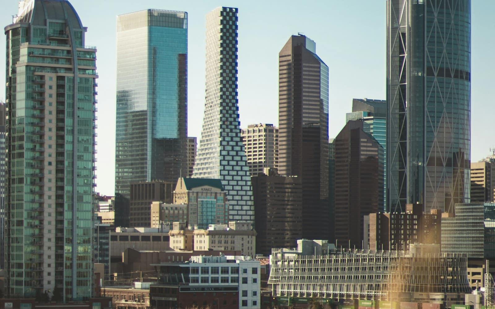 The Calgary skyline on a clear day