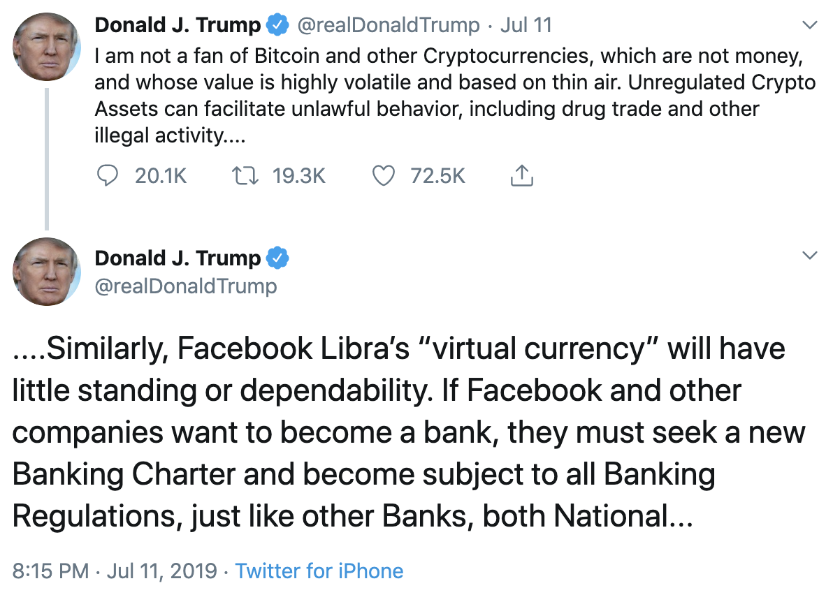 trump supports Libra